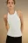 Майка TANKTOP облегающая в рубчик - цвет белый - 1