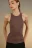 Майка TANKTOP облегающая в рубчик - цвет коричневый - 1