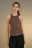 Майка TANKTOP облегающая в рубчик - цвет коричневый - 2