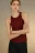 Майка TANKTOP облегающая в рубчик - цвет бордовый - 1