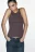 Майка TANKTOP облегающая в рубчик - цвет коричневый - 1