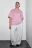 Футболка оверсайз базовая - цвет розовый - 5