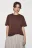 Футболка оверсайз базовая - цвет коричневый - 2