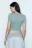 Топ-футболка хлопковый облегающий - цвет мятный - 4
