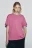 Футболка свободная хлопковая - цвет розовый - 3