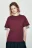 Футболка свободная хлопковая - цвет бордовый - 2