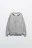 Худи-зипка oversize утепленная с капюшоном - цвет серый - 10