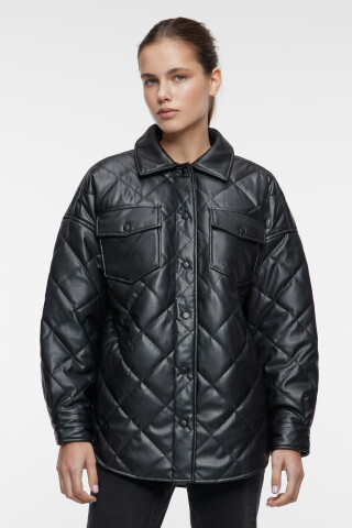 Befree Куртка-рубашка oversize стеганая из искусственной кожи