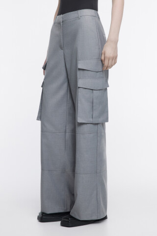 брюки карго из костюмной ткани