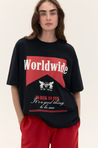 Футболка oversize с принтом