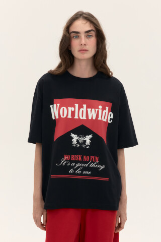 Футболка oversize с принтом — фото 2