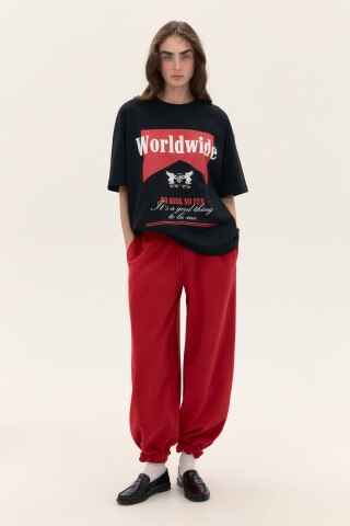 Футболка oversize с принтом — фото 4