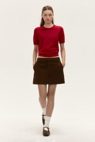 Джемпер вязаный с короткими рукавами — фото 2