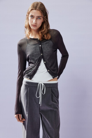 Кардиган из полупрозрачной вискозы
