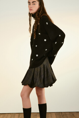 小物 rbgabt225 Свитер жаккардовый с принтом bf2541526014, цвет: черный (55) по