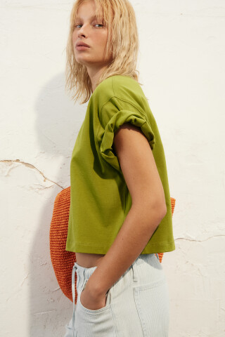 Футболка укороченная хлопковая
