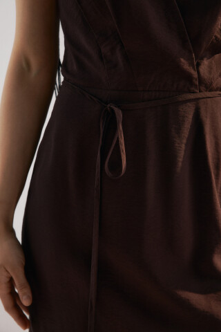 Платье-халтер макси облегающее вискозное — фото 4