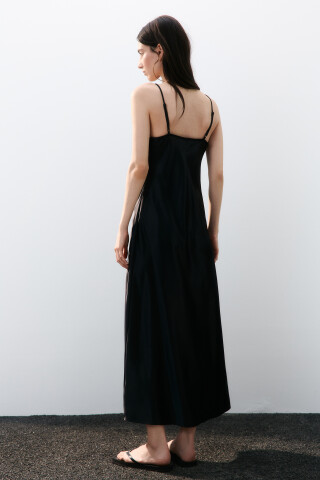 Платье-комбинация атласное миди — фото 3