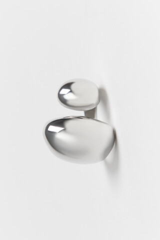 Кольцо несмыкающееся серебристое — фото 2