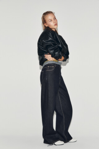Джинсы багги со средней посадкой
