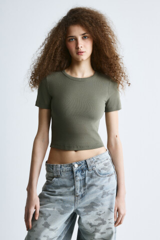 Футболка-топ базовая укороченная — фото 2