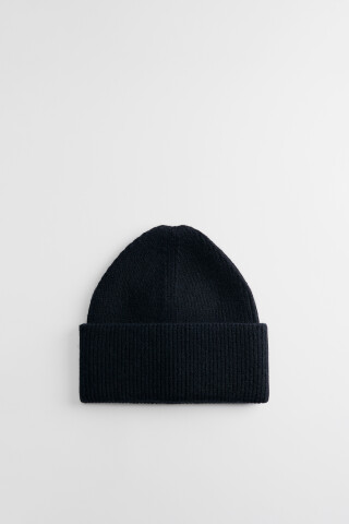Шапка-бини WinterHat в рубчик с широким отворотом — фото 2