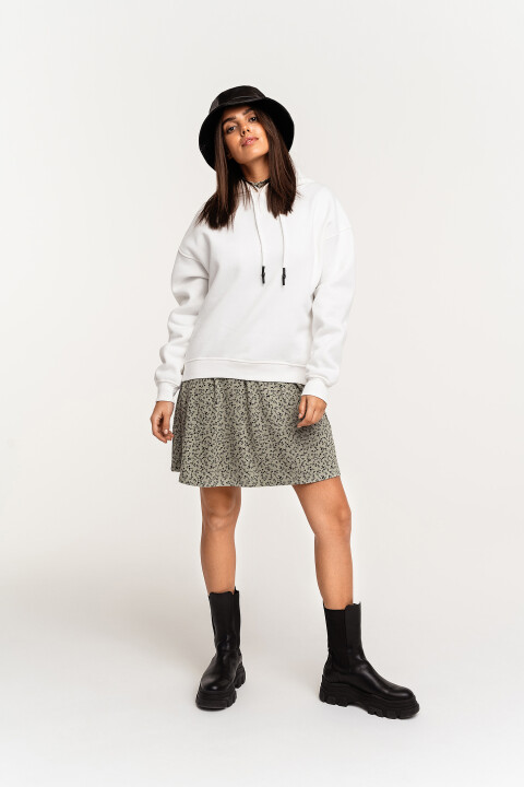 

Худи oversize со спущенными плечами, Белый, Худи oversize со спущенными плечами