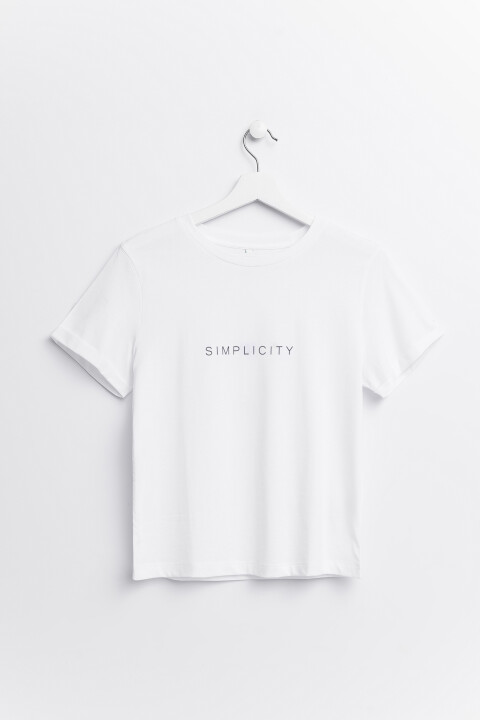 

Футболка хлопковая свободного кроя с надписью, Белый, Футболка хлопковая свободного кроя с надписью