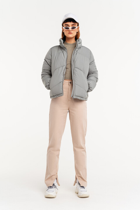 

Куртка утепленная стеганая с воротником-стойкой, Голубой, куртка утепленная стеганая с воротником-стойкой