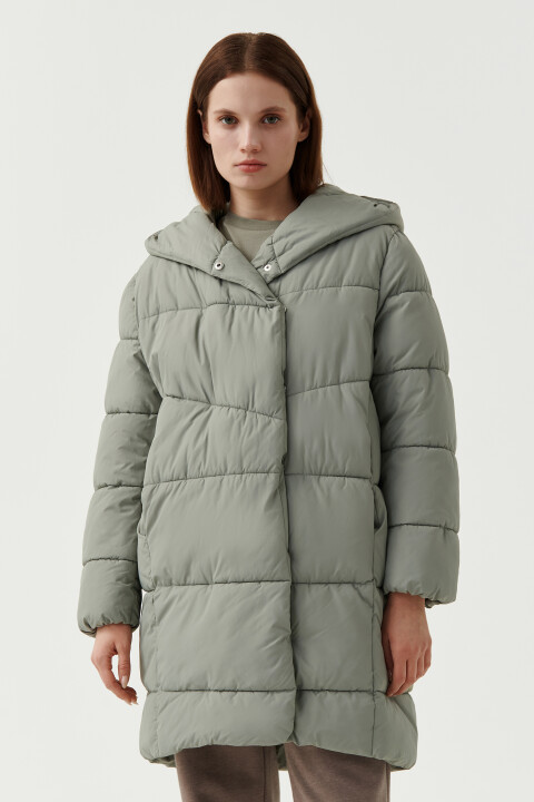 

Пальто стеганое утепленное, Зеленый, Пальто стеганое утепленное