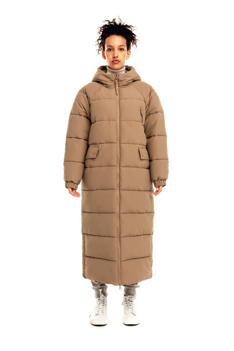 Пальто стеганое утепленное oversize