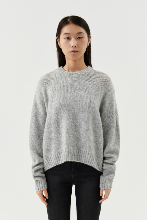 

Свитер oversize с добавлением шерсти, Серый, Свитер oversize с добавлением шерсти