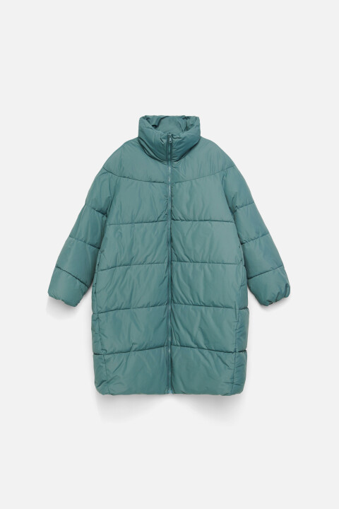 

Пальто стеганое oversize с воротником-стойкой, Голубой, Пальто стеганое oversize с воротником-стойкой