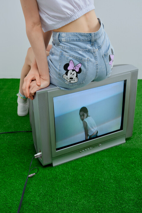 

Шорты джинсовые женские, Индиго, Шорты джинсовые женские