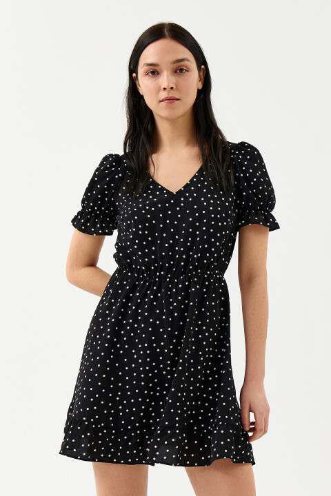 

Приталенное платье мини с v-образным вырезом, Мультиколор, Приталенное платье мини с v-образным вырезом