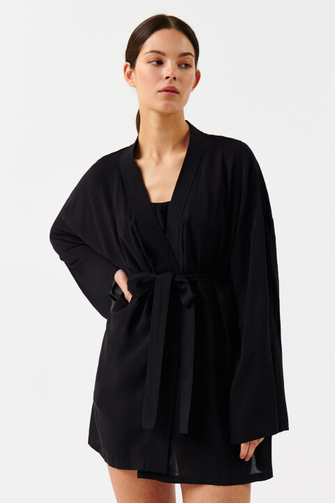 Халат домашний вискозный с поясом