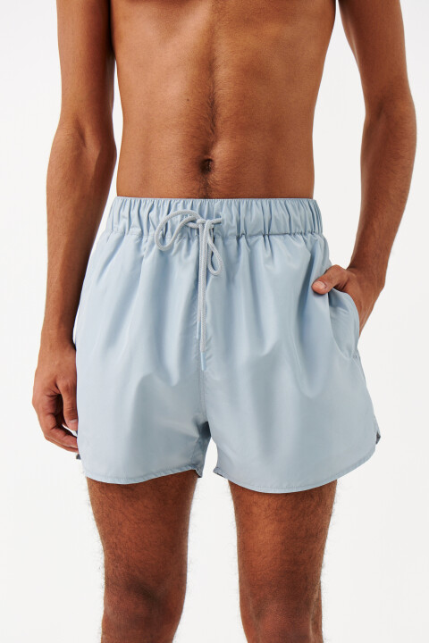 

Шорты купальные с поясом на завязках, Голубой, Шорты купальные с поясом на завязках