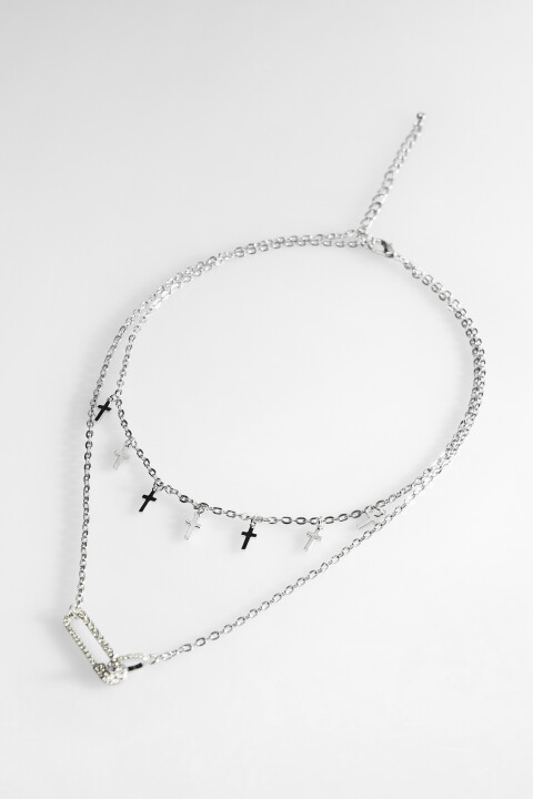 

Шейное украшение женское, Серый, Шейное украшение женское