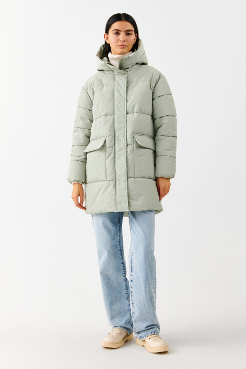 

Пальто женское, Светло-зеленый, Пальто женское