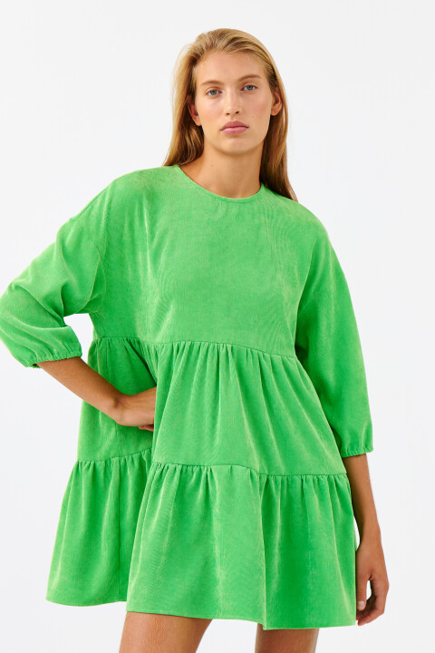 

Платье бэбидолл с ярусной юбкой, Зеленый, Платье бэбидолл с ярусной юбкой