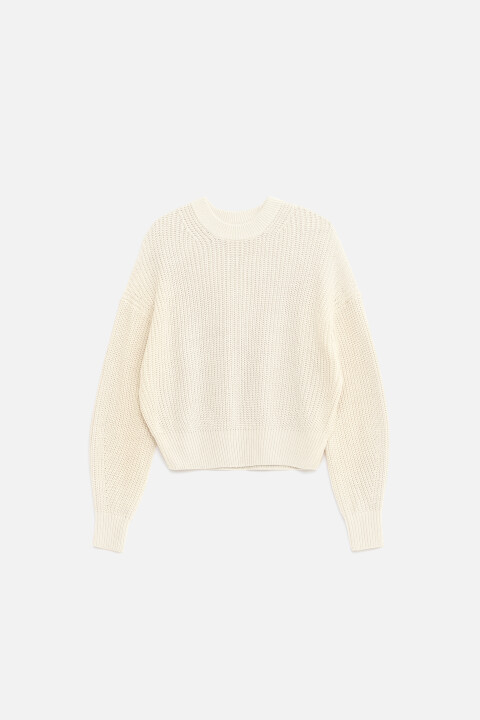 

Свитер толстой вязки oversize, Бежевый, Свитер толстой вязки oversize
