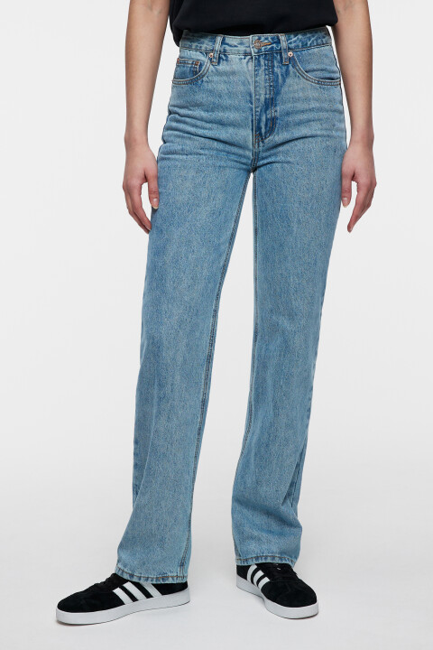 

Джинсы straight прямые с вареным эффектом, Голубой, Джинсы straight прямые с вареным эффектом