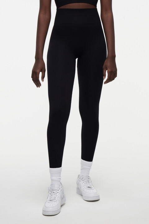 

Леггинсы спортивные облегающие с высокой посадкой, Черный, Леггинсы спортивные облегающие с высокой посадкой