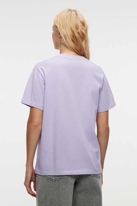 

Футболка oversize хлопковая с принтом, Фиолетовый, Футболка oversize хлопковая с принтом