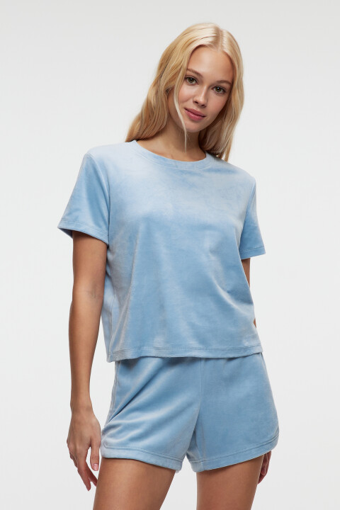 

Блузка домашняя женская, Голубой, Блузка домашняя женская