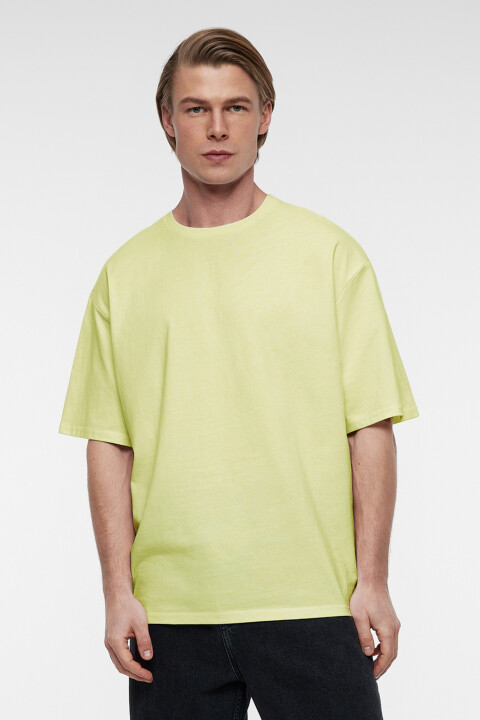 

Футболка oversize хлопковая однотонная, Бежевый, Футболка oversize хлопковая однотонная