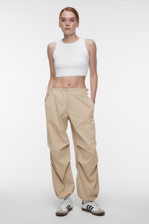 

Топ-майка хлопковый укороченный на широких бретелях, Белый, Топ-майка хлопковый укороченный на широких бретелях