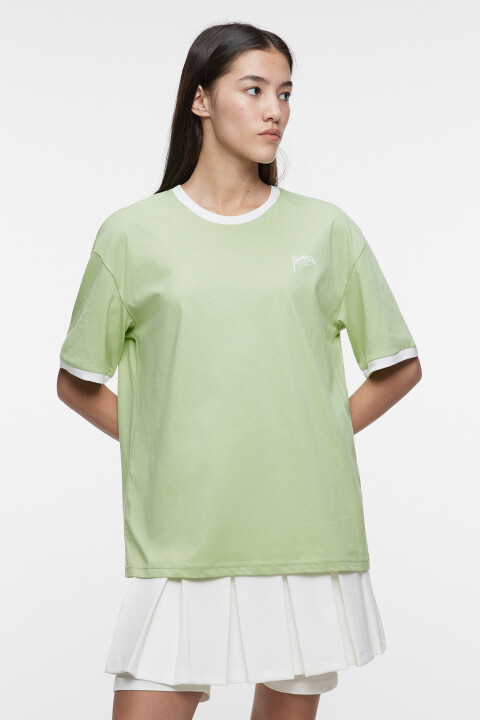 Футболка oversize с принтом в теннисном стиле