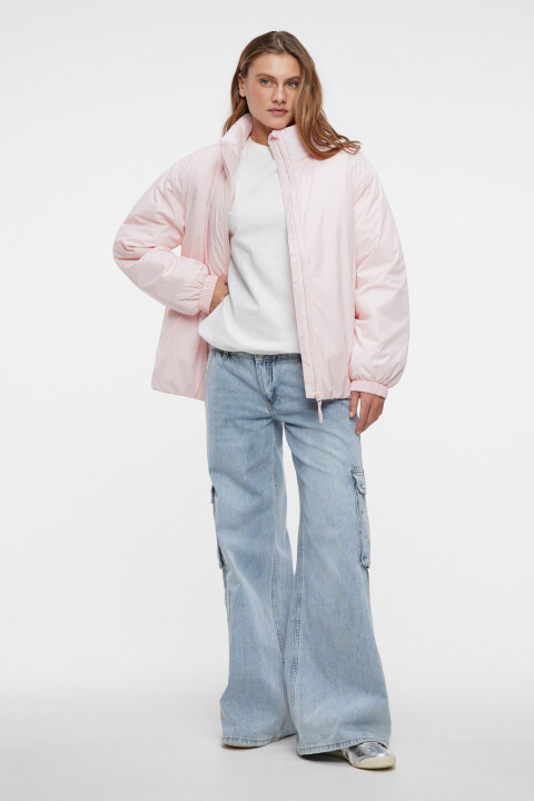 

Куртка oversize утепленная с воротником-стойкой, Розовый, Куртка oversize утепленная с воротником-стойкой