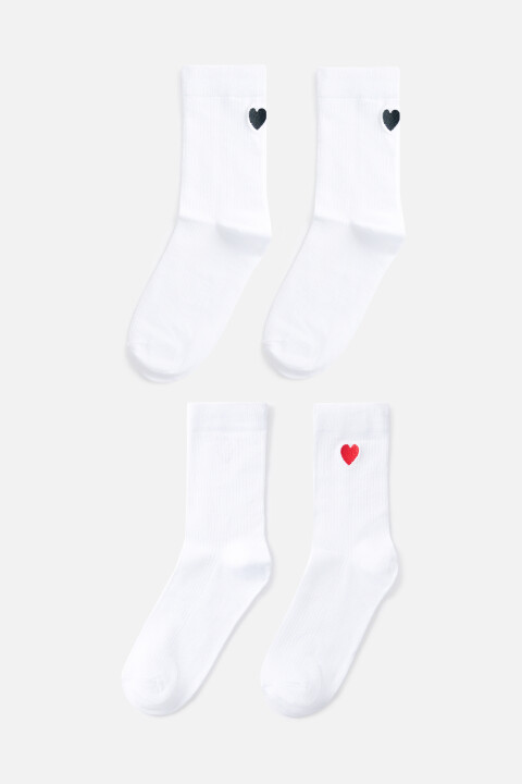 

Набор носков высоких вискозных с сердечком (2 пары), Мультиколор, Набор носков высоких вискозных с сердечком (2 пары)